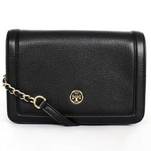Tory Burch Landon Black Pebbled Crossbody